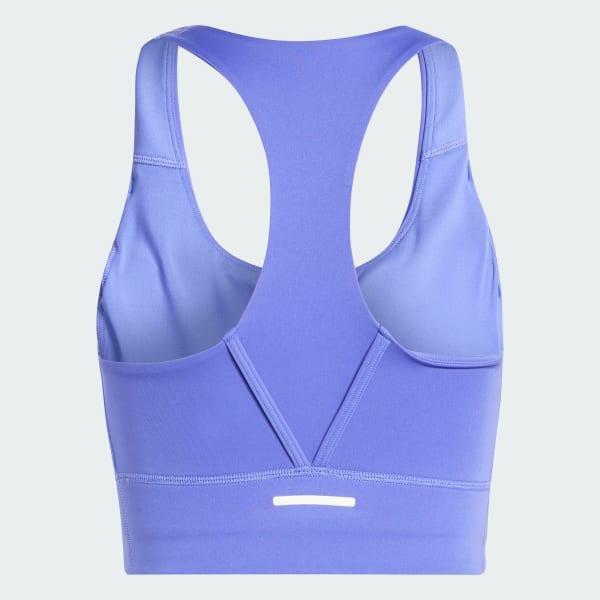 adidas Run Pocket Medium-Support Bra Semi Cobalt Blue 2XS C-D Womens Product Image