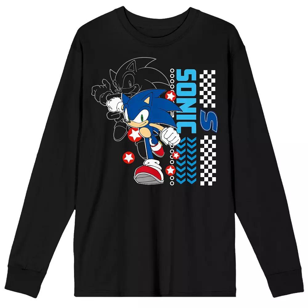 Men's Sonic The Hedgehog Modern Long Sleeve Graphic Tee,  Product Image
