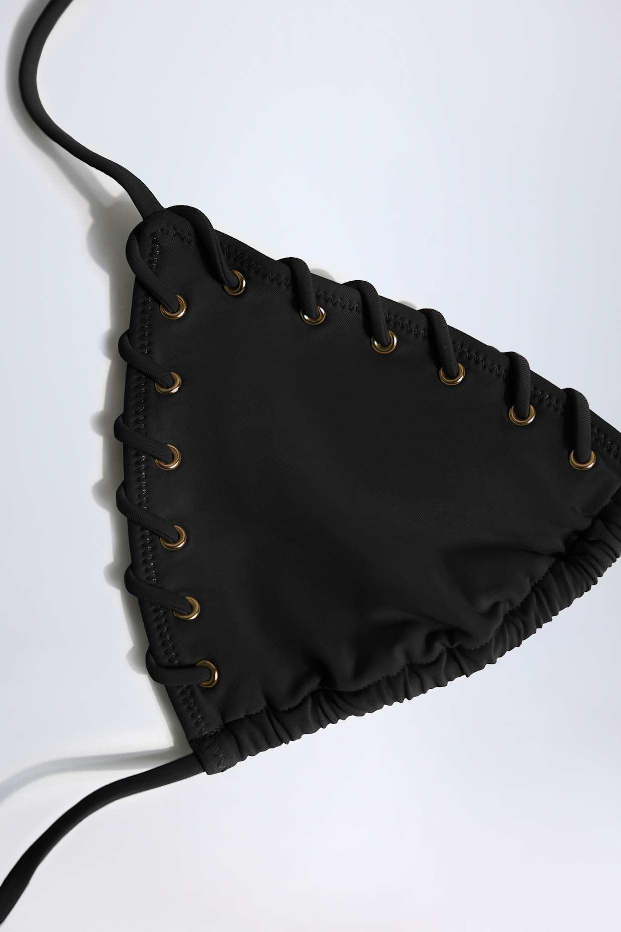 Triangle Bikini Top in Black Product Image