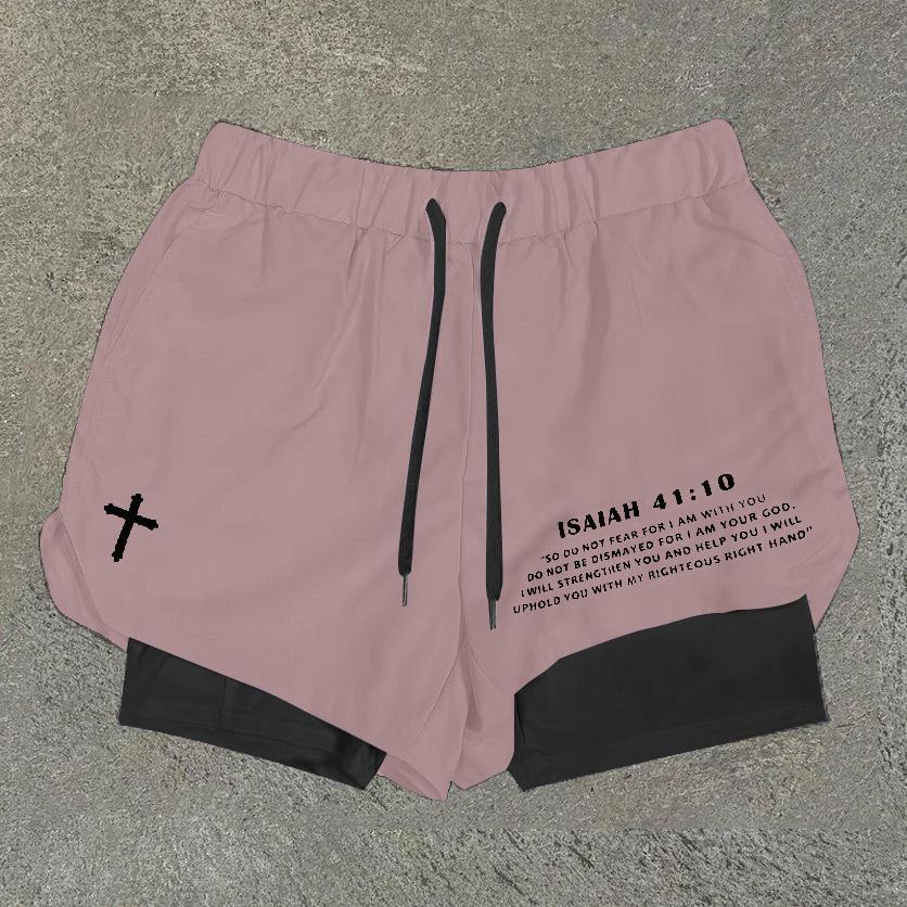 Fearless 41:10 Print Men's High Performance Double Layer Quick Dry Shorts Product Image