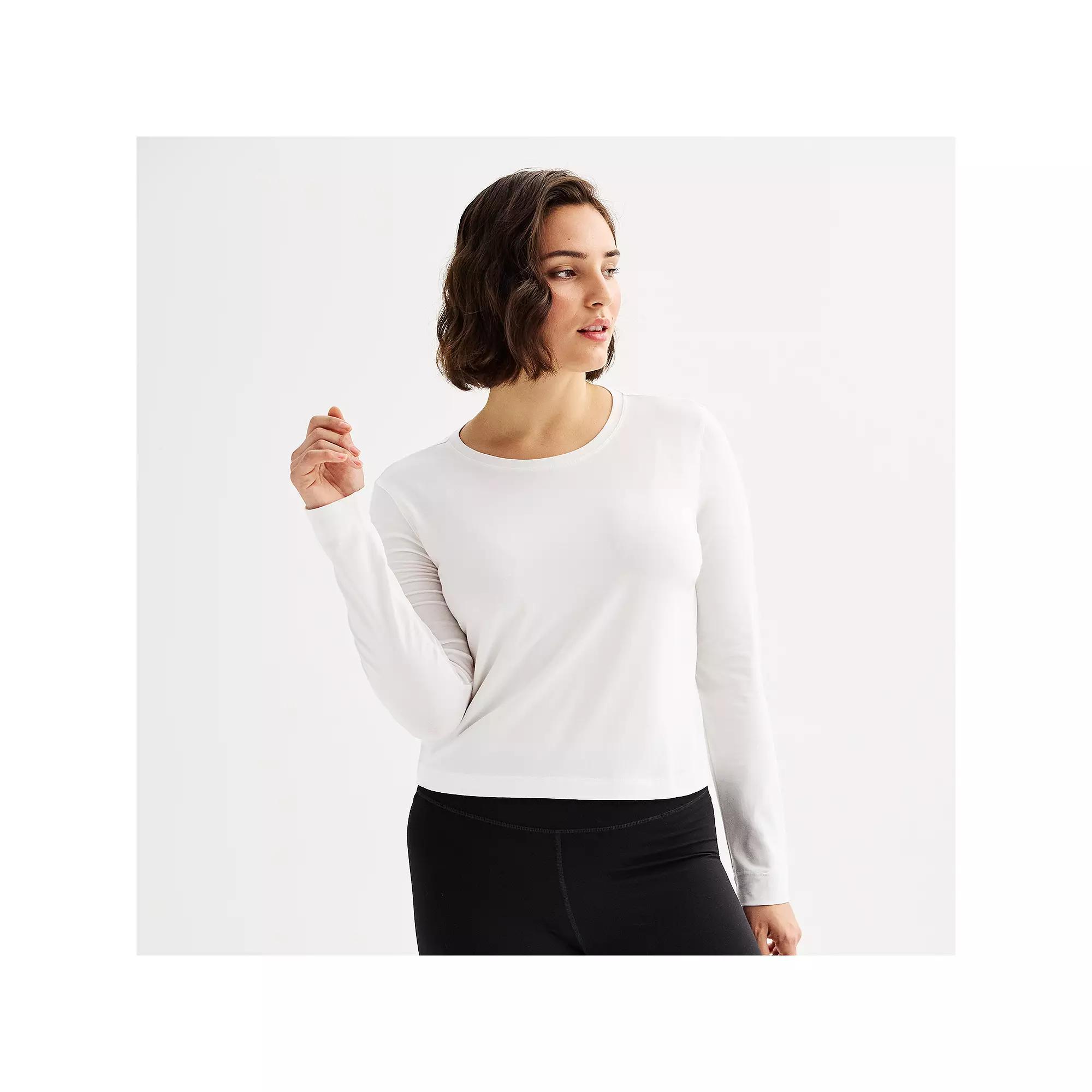 Women's FLX Restore Long Sleeve Tee, Size: Large, Modern White Product Image