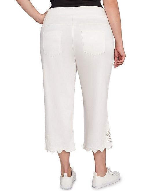 Ruby Rd. Plus Tencel ™ Pull-On Lace Scallop Hem Capri Pants Product Image