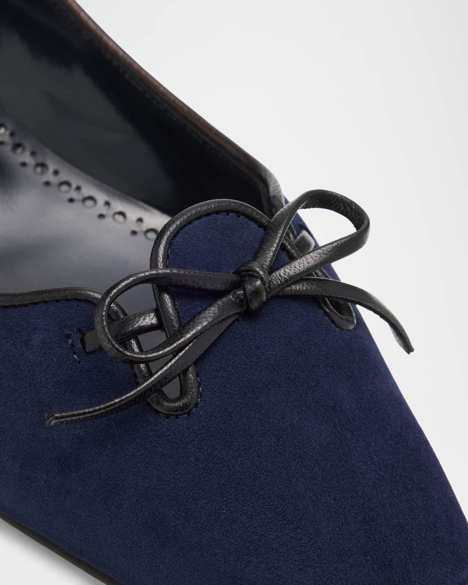 Esmaa Suede Lace-Up Ballerina Flats Product Image