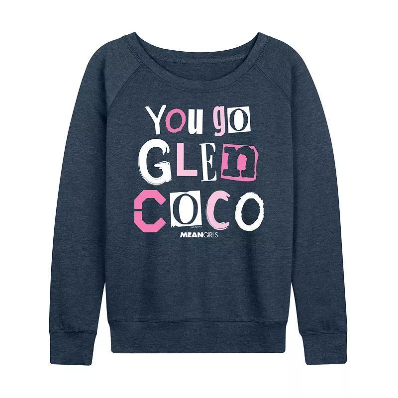 Womens Mean Girls You Go Glen Coco Lightweight French Terry Sweatshirt Heather Grey Product Image