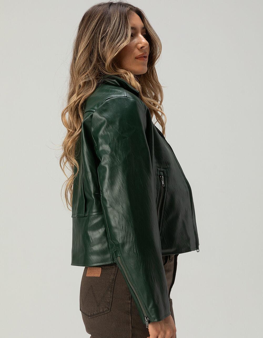 BRIXTON The Moto Womens Vegan Leather Jacket Product Image