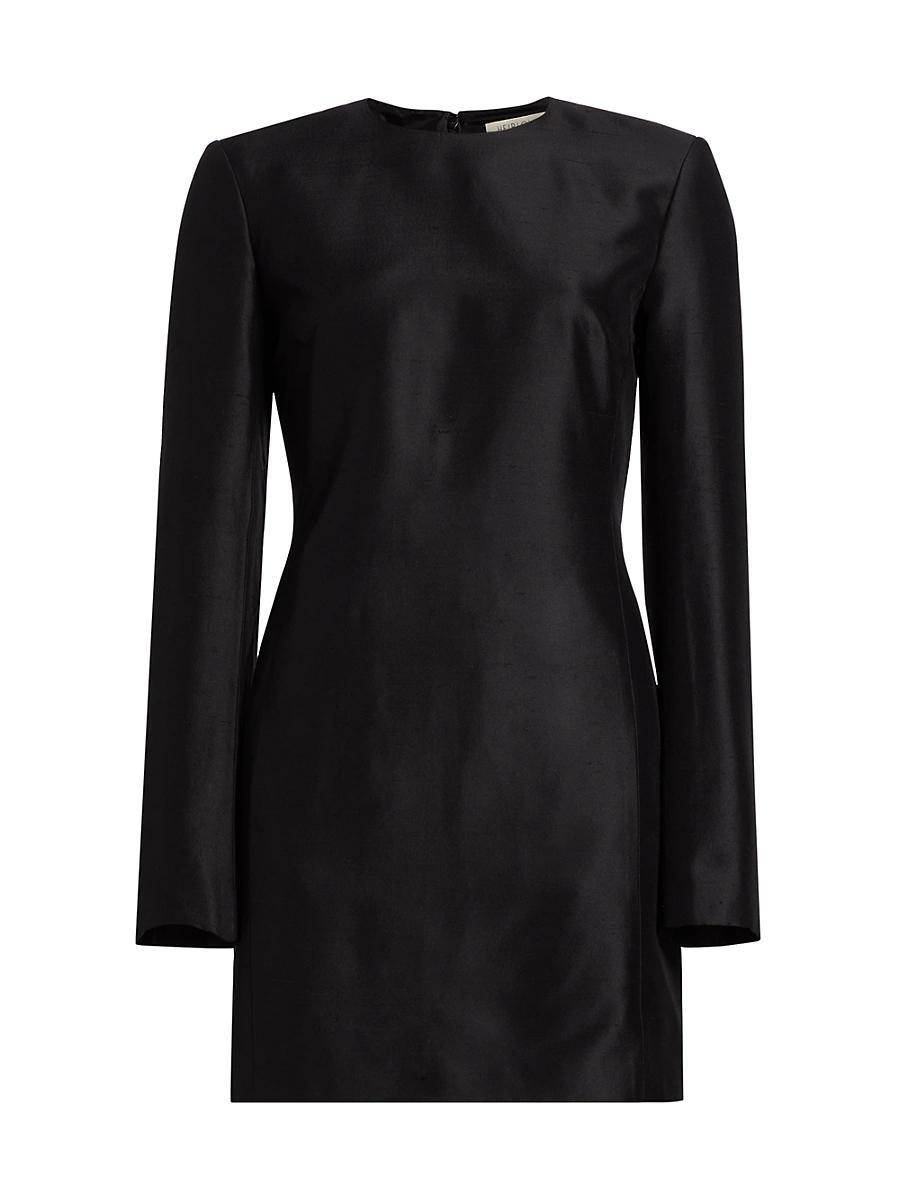 Womens Francesca Silk Long-Sleeve Minidress Product Image