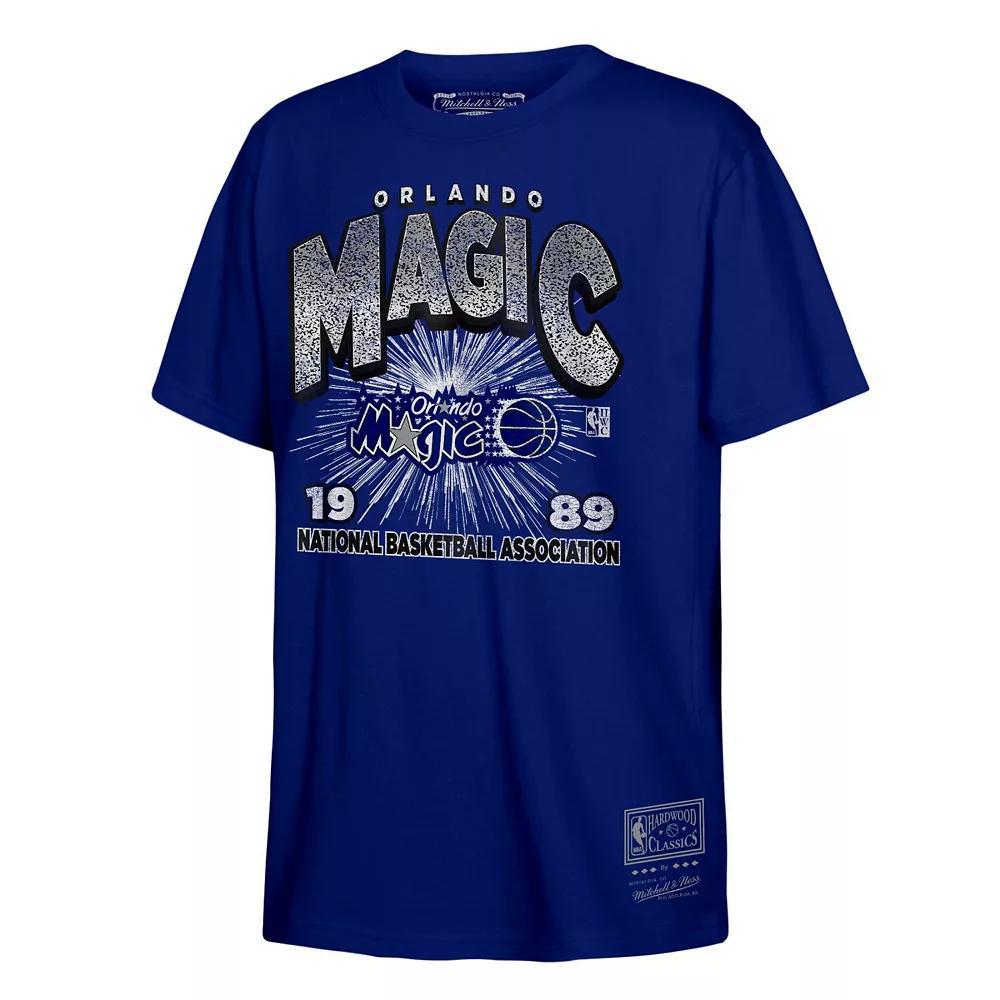 Men's Mitchell & Ness Blue Orlando Magic Hardwood Classics Vintage Hoopster T-Shirt, Boy's,  Product Image