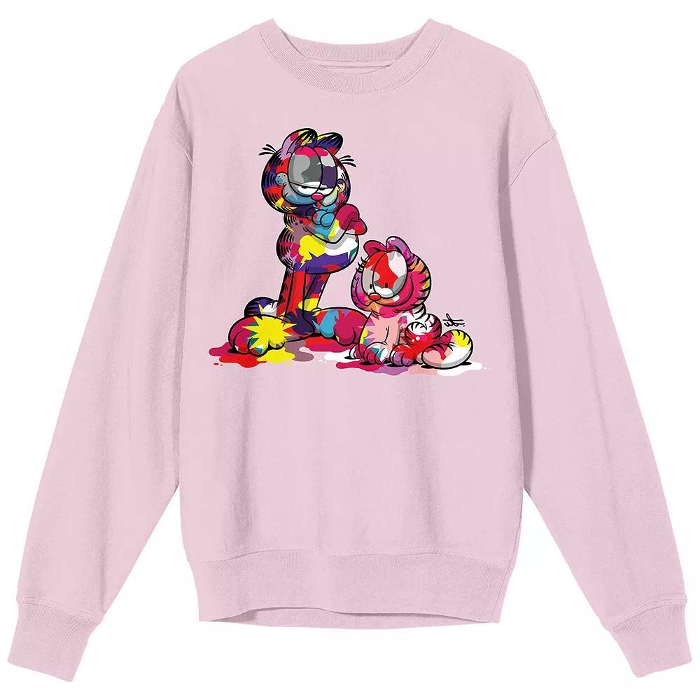 Men's Garfield Paint-Stained Cat Sweatshirt,  Product Image