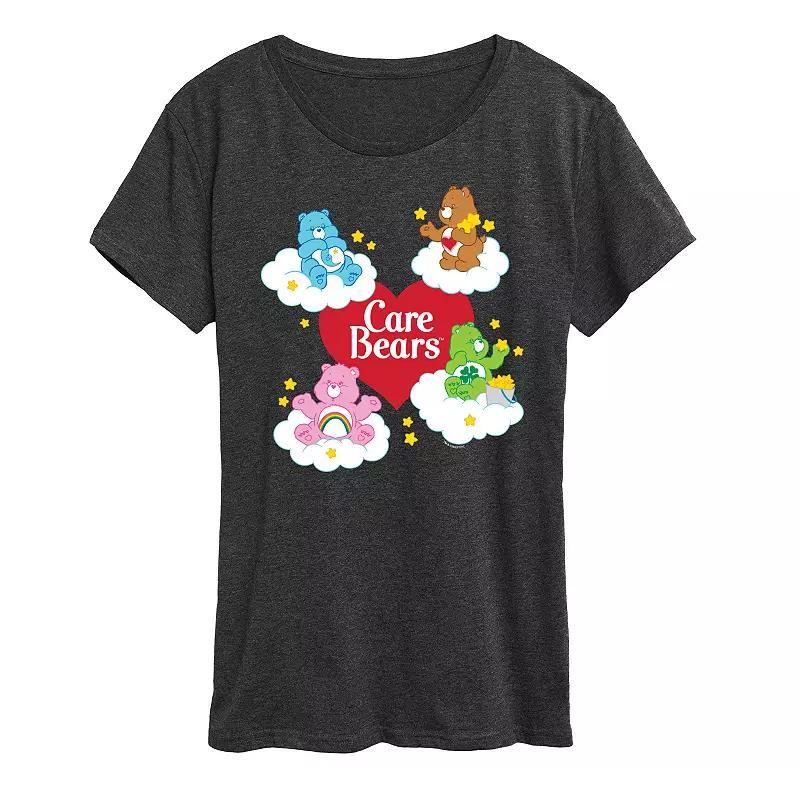 Women's Care Bears Heart And Bear Logo Graphic Tee,  Product Image