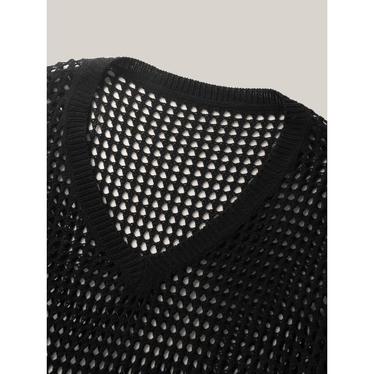 Plus Size Side Drawstring Cut-Out Swim Cover-Up Women's Swimwear Black Curve Swim Cover Ups BloomChic 22-24/3X Product Image