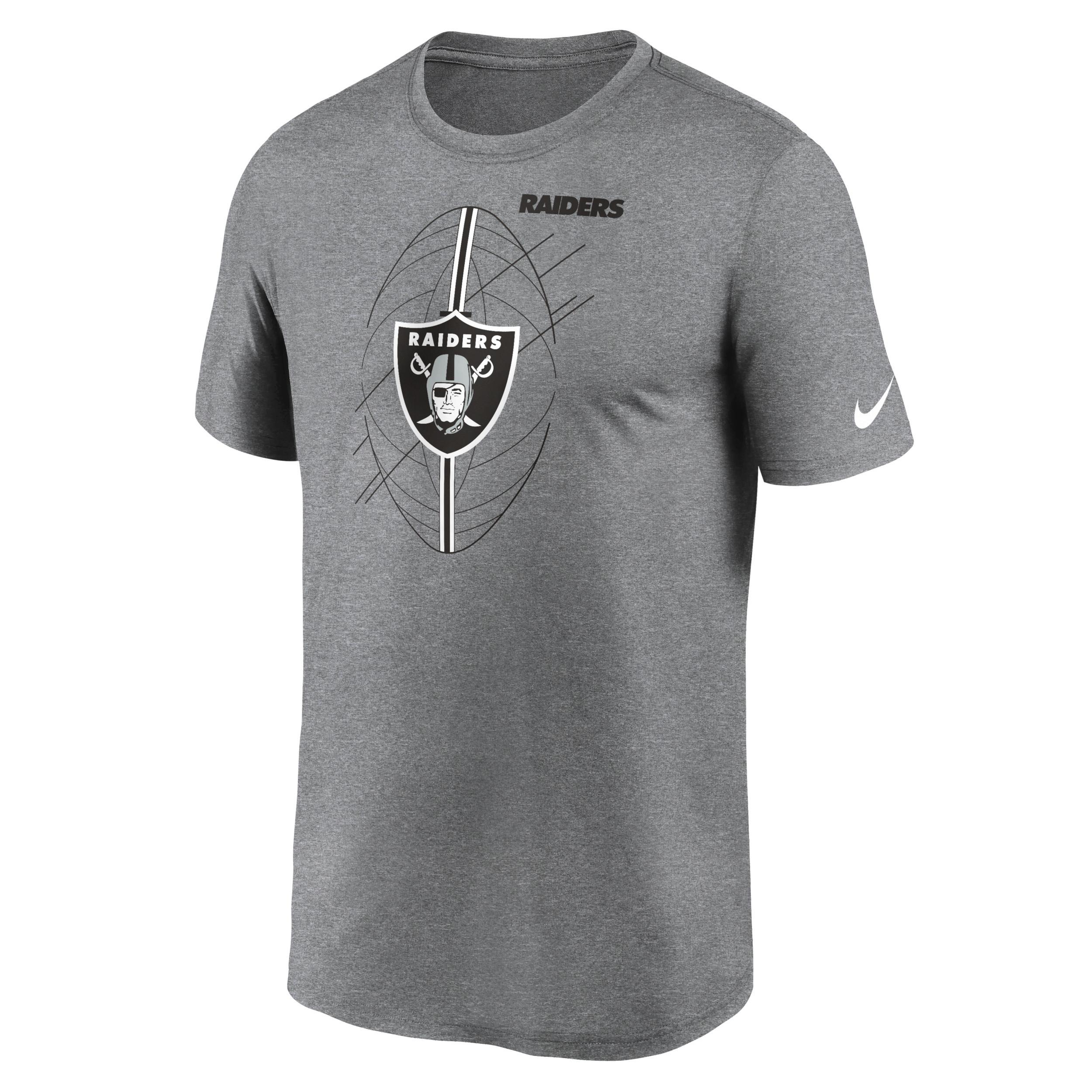 Mens Nike Heather Charcoal Las Vegas Raiders Legend Icon Performance T-Shirt Product Image