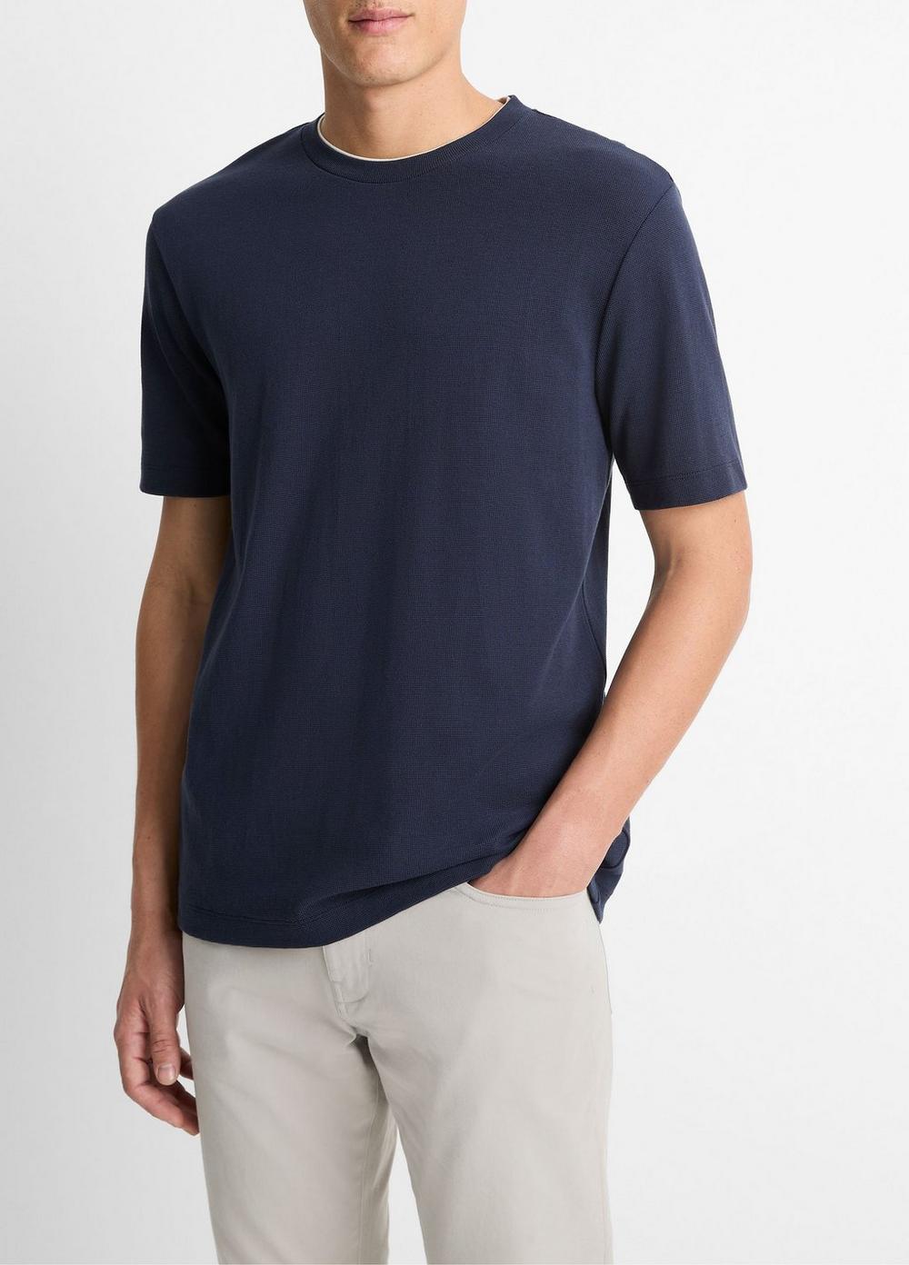 Double-Neck Pima Cotton T-Shirt Product Image