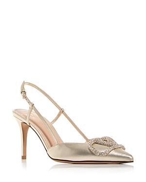 Valentino Garavani Womens Embellished Slingback Pointed Toe Pumps Product Image