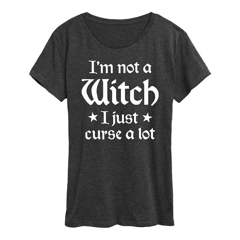 Women's I'm Not A Witch Halloween Tee, Girl's,  Product Image