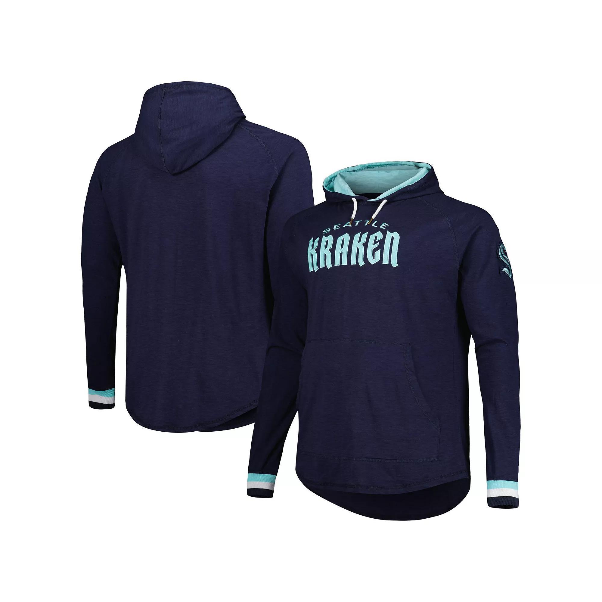 Men's Mitchell & Ness Deep Sea Blue Seattle Kraken Big & Tall Legendary Raglan Pullover Hoodie, Size: 2XB, Krk Blue Product Image