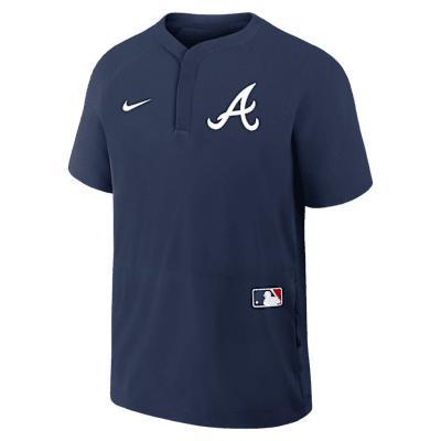Atlanta Braves Authentic Collection Nike Mens MLB Short-Sleeve Windshirt | 034D44BAW-R2D Product Image