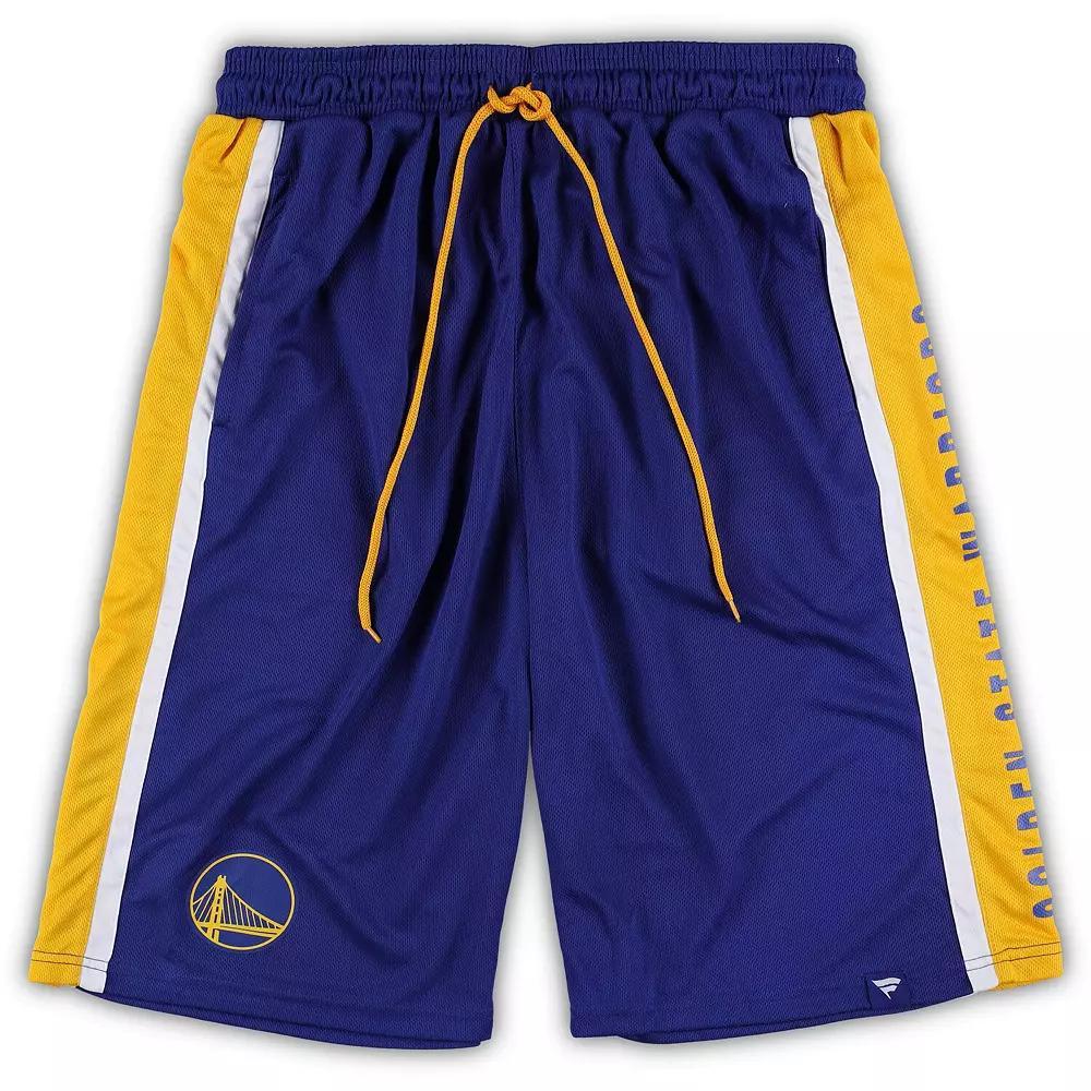 Men's Fanatics Branded Royal Golden State Warriors Big & Tall Referee Iconic Mesh Shorts,  Product Image
