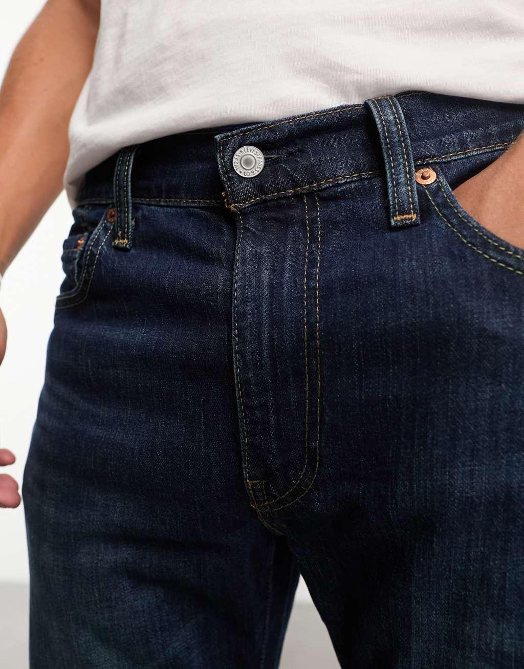 Levi's 502 tapered fit jeans in dark navy wash Product Image