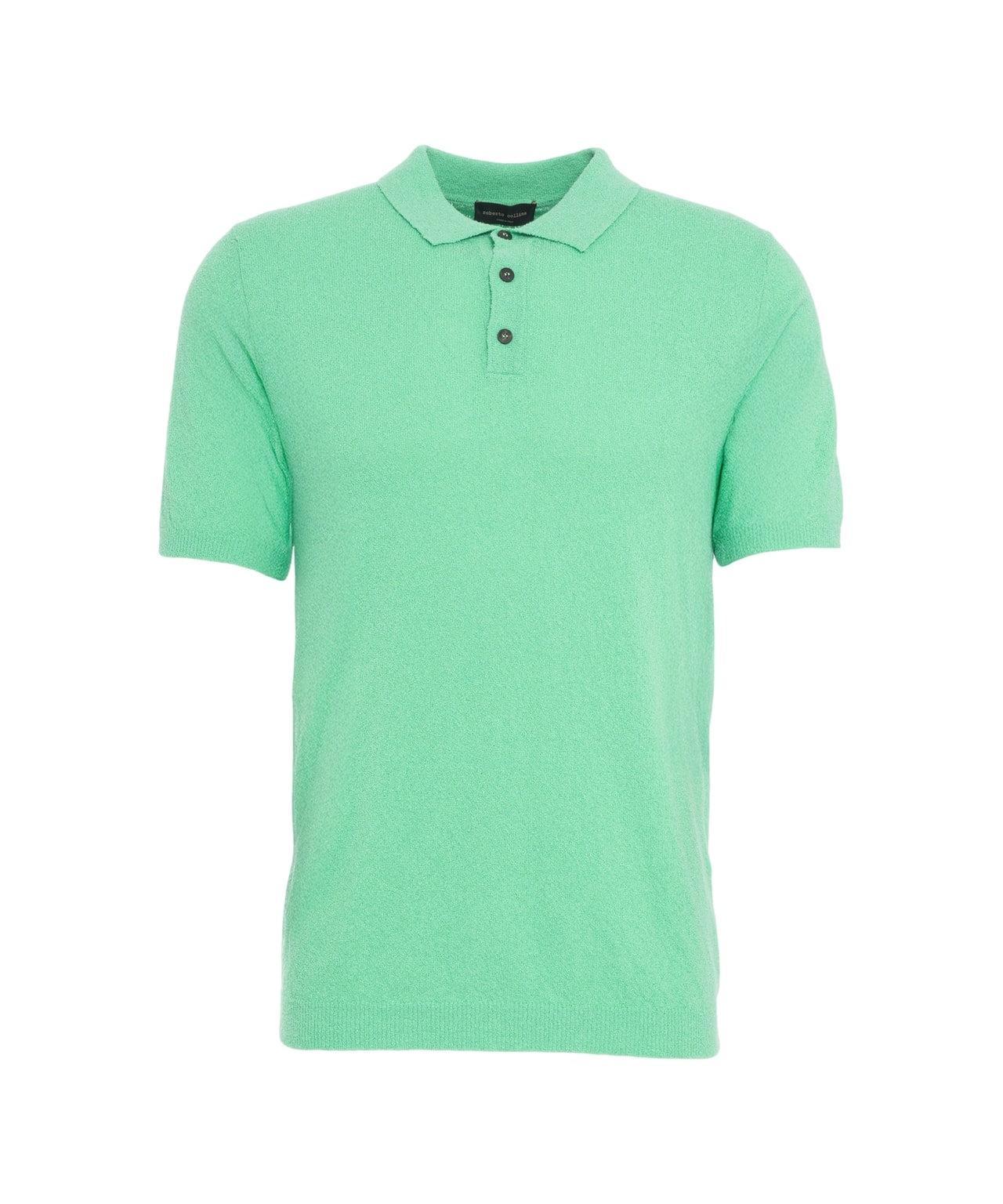 Textured knit polo shirt Product Image