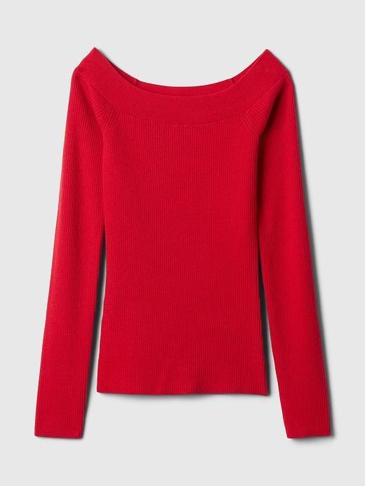 Off-Shoulder Sweater Top Product Image