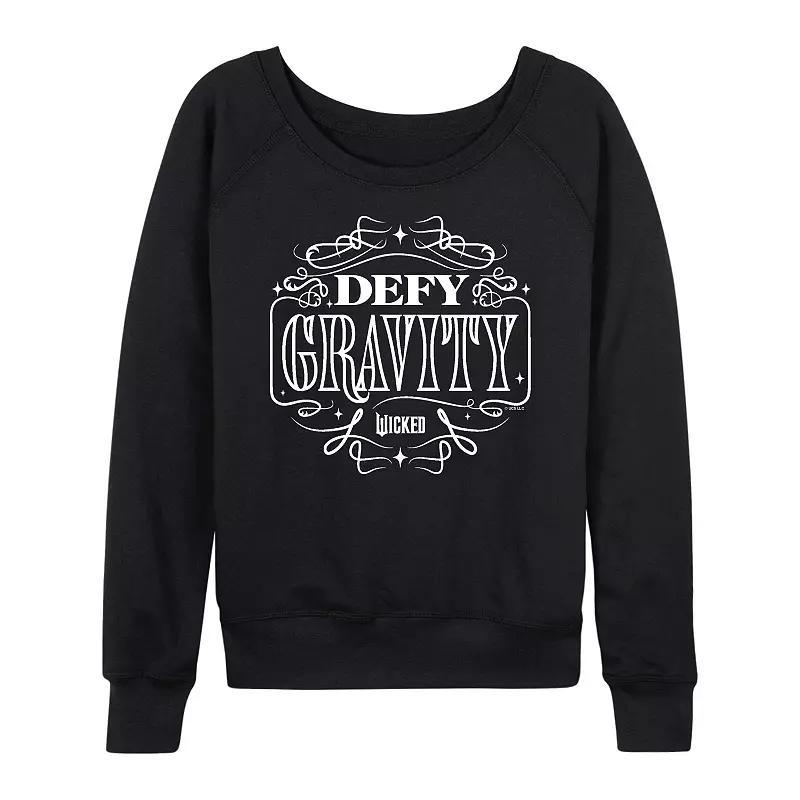 Women's Wicked Defy Gravity French Terry Long Sleeve Tee, Size: Medium, Black Product Image