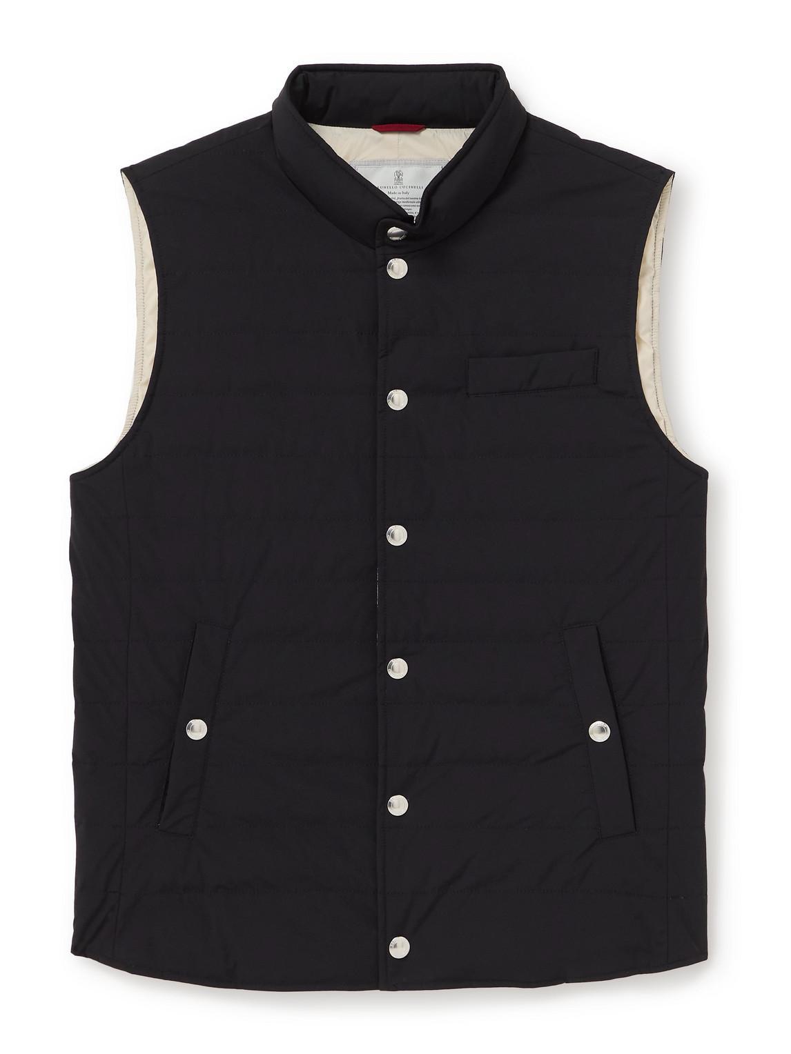 BRUNELLO CUCINELLI Quilted Shell Down Gilet In Black Product Image