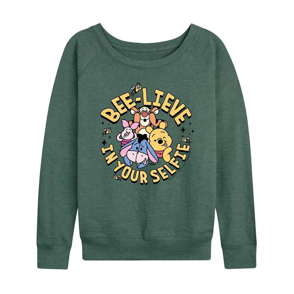 Disney's Winnie the Pooh Women's Group French Terry Long Sleeve Tee, Girl's,  Product Image