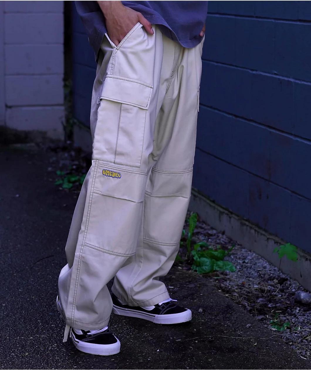 Empyre Ultra Loose Natural Birch Cargo Skate Pants Product Image