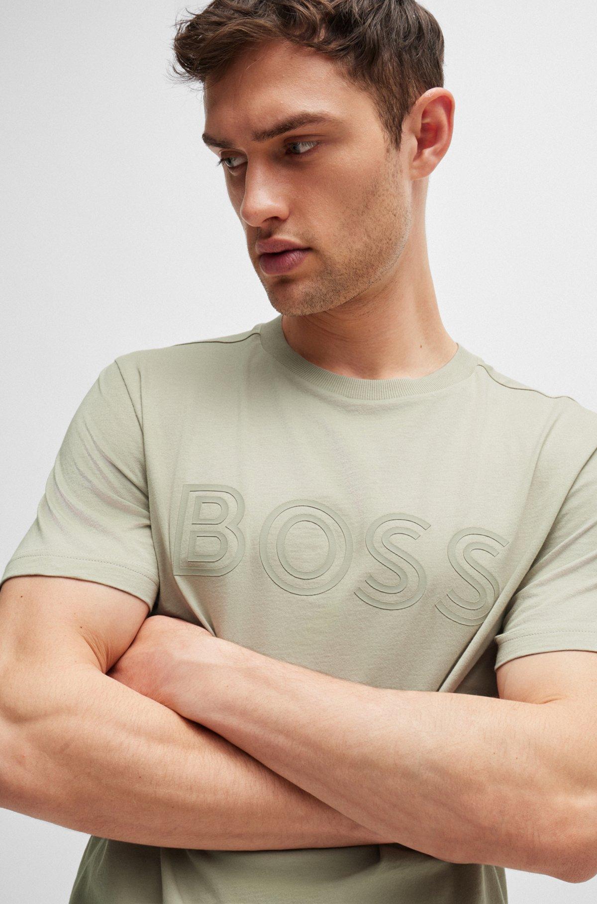 Cotton-jersey regular-fit T-shirt with logo artwork Product Image