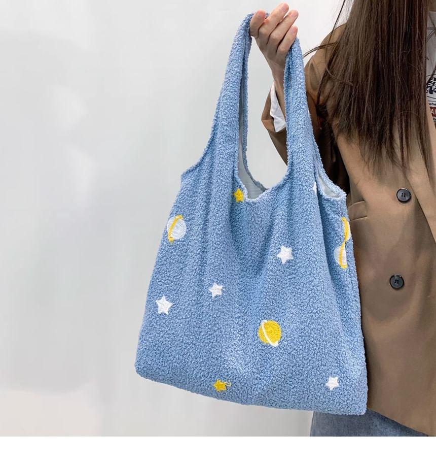 Patterned Fluffy Tote Bag Product Image