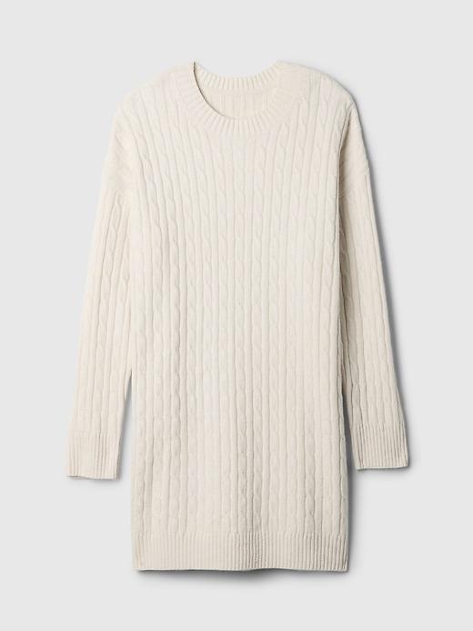 CashSoft Cable-Knit Mini Sweater Dress Product Image