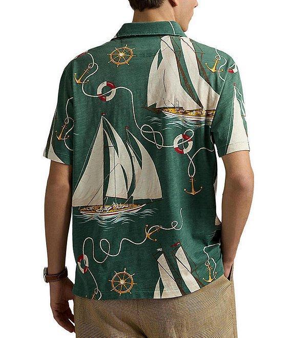 Polo Ralph Lauren Classic Fit Sailboat Jersey Short Sleeve Polo Shirt Product Image