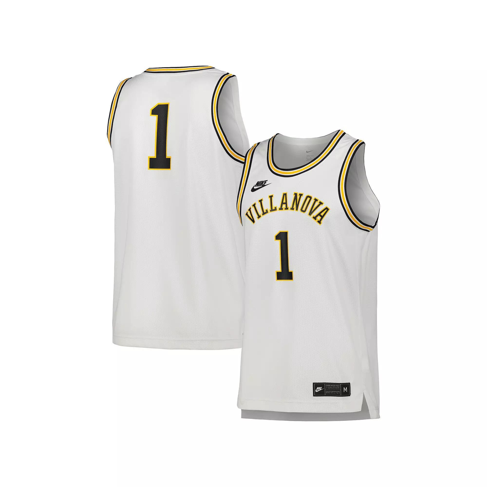 Men's Nike #1 White Villanova Wildcats Replica Basketball Jersey,  Product Image