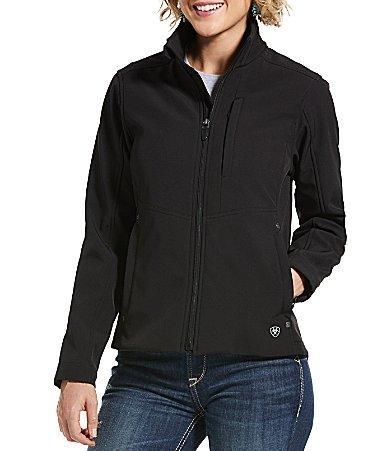 Ariat REAL Shadow Print Long Sleeve Stand Collar Softshell Zip Front Jacket Product Image