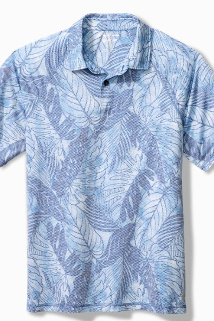 Tie Dye Fronds Polo- Blue Lapis Product Image