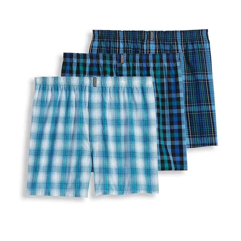 Men's Jockey® 3-pack Classic Full-Cut Woven Boxers, Size: Medium, Blue Orange Stripe Product Image