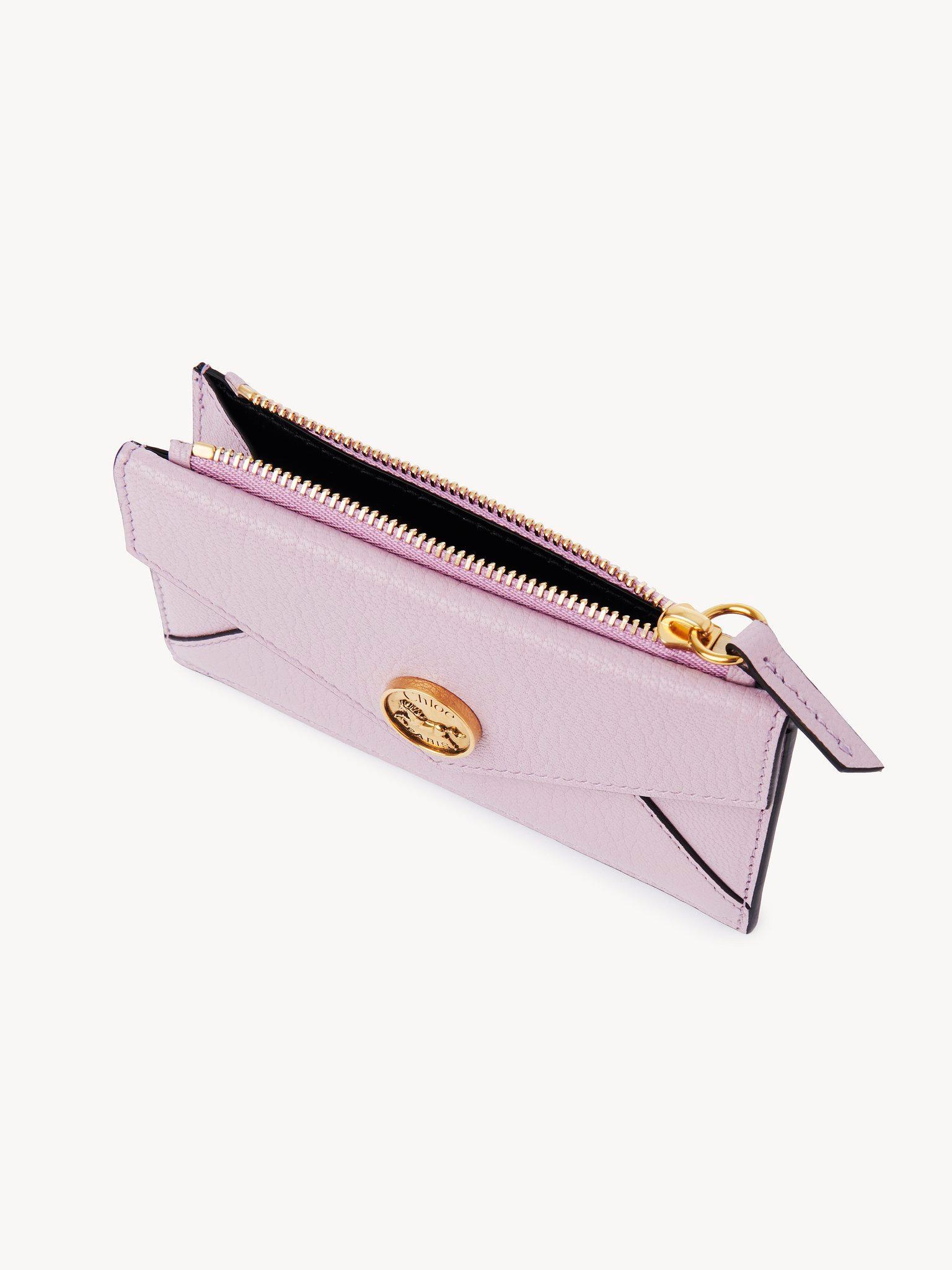 Small Envelope purse with card slots in grained leather Product Image