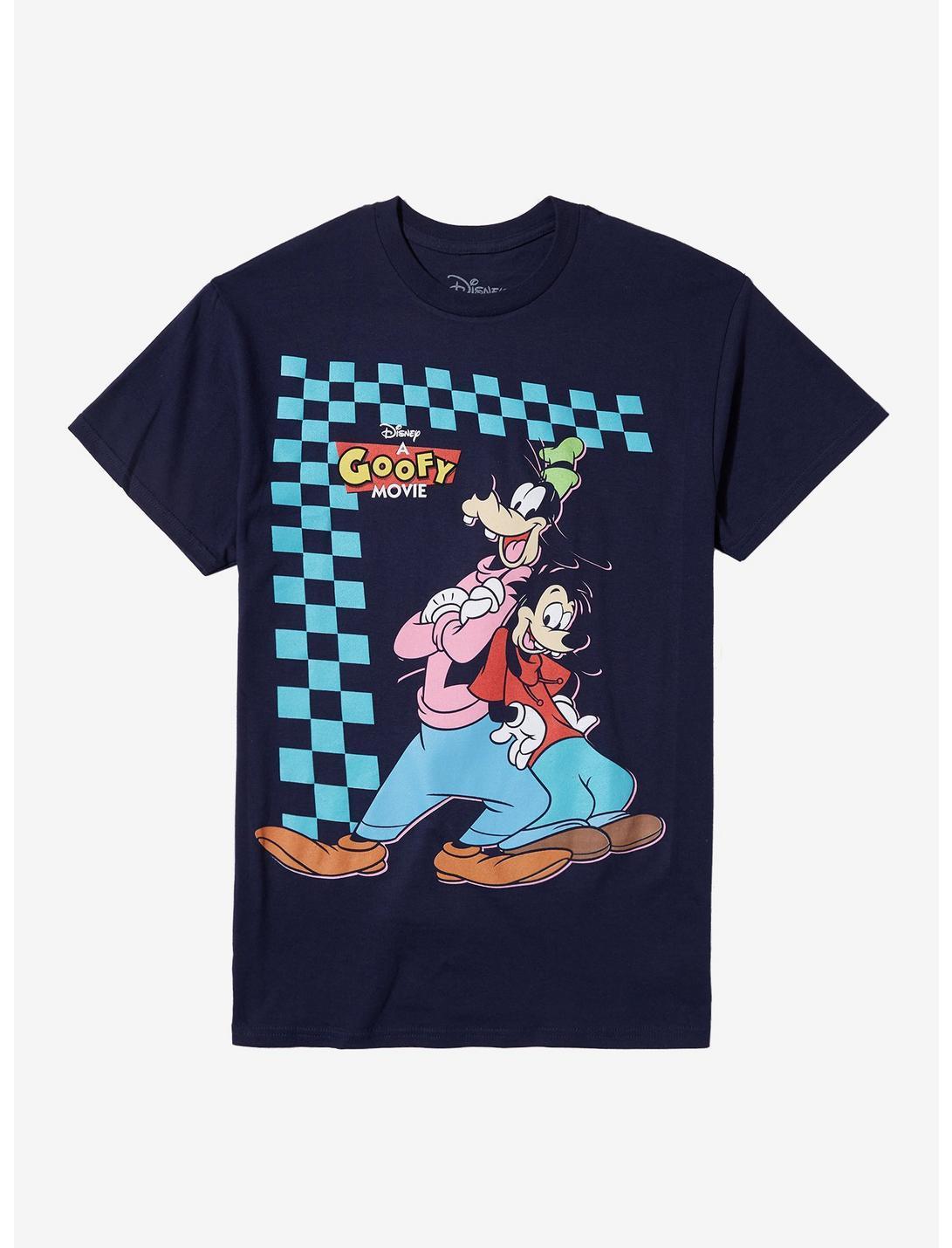 Disney A Goofy Movie Max & Goofy Vintage Checkered T-Shirt Product Image