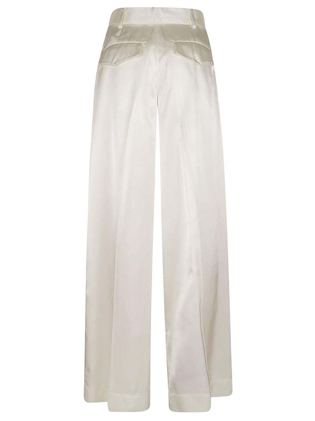 JIL SANDER Pleated Trousers In White Product Image