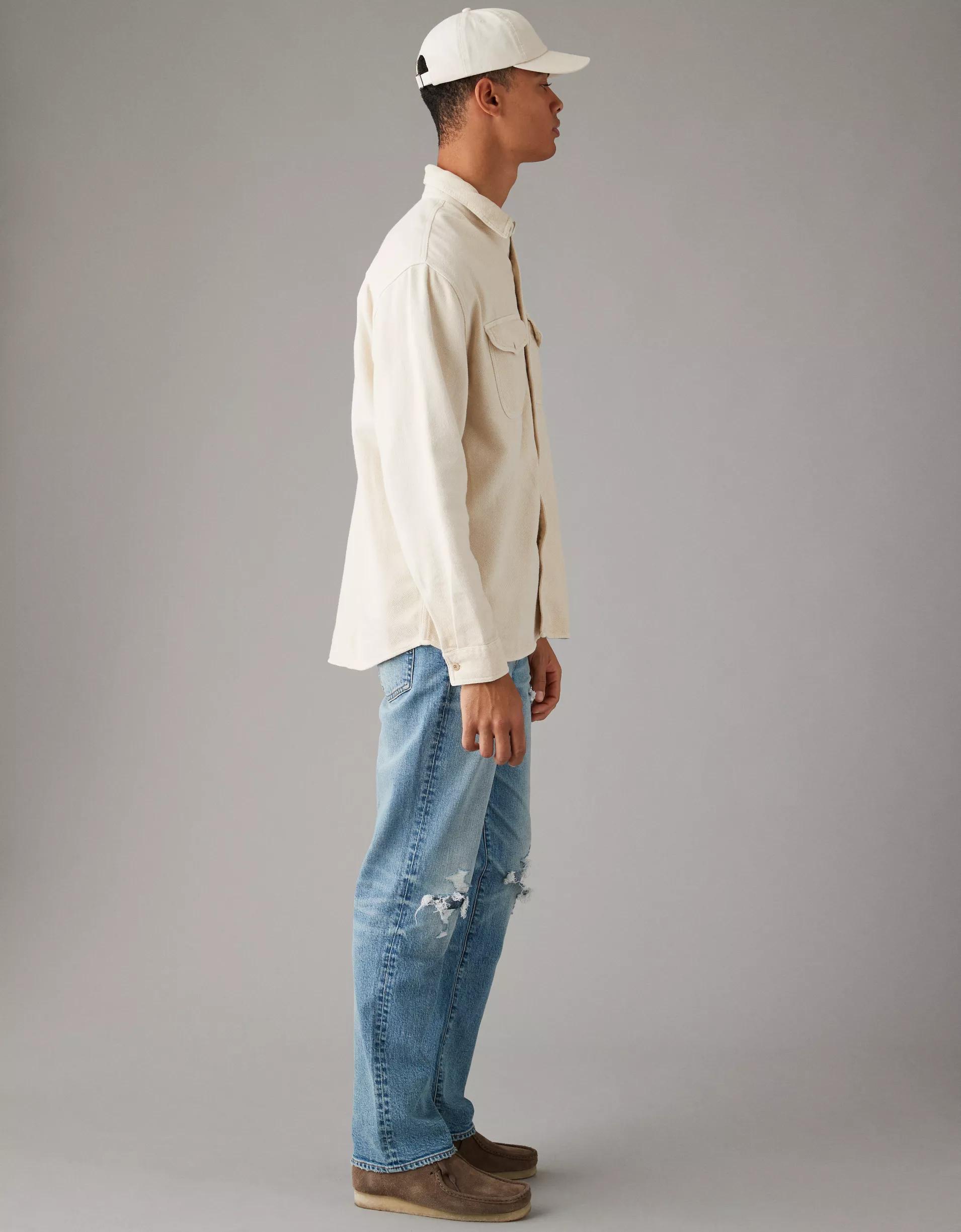 AE EasyFlex Patched Relaxed Straight Jean Product Image