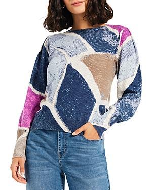 Womens Printed Tiles Sweater Product Image