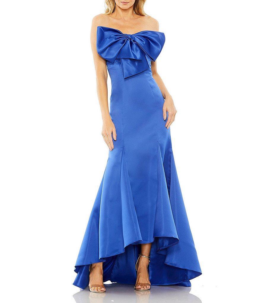 Mac Duggal Strapless Sleeveless Bow Bodice Mermaid Gown Product Image