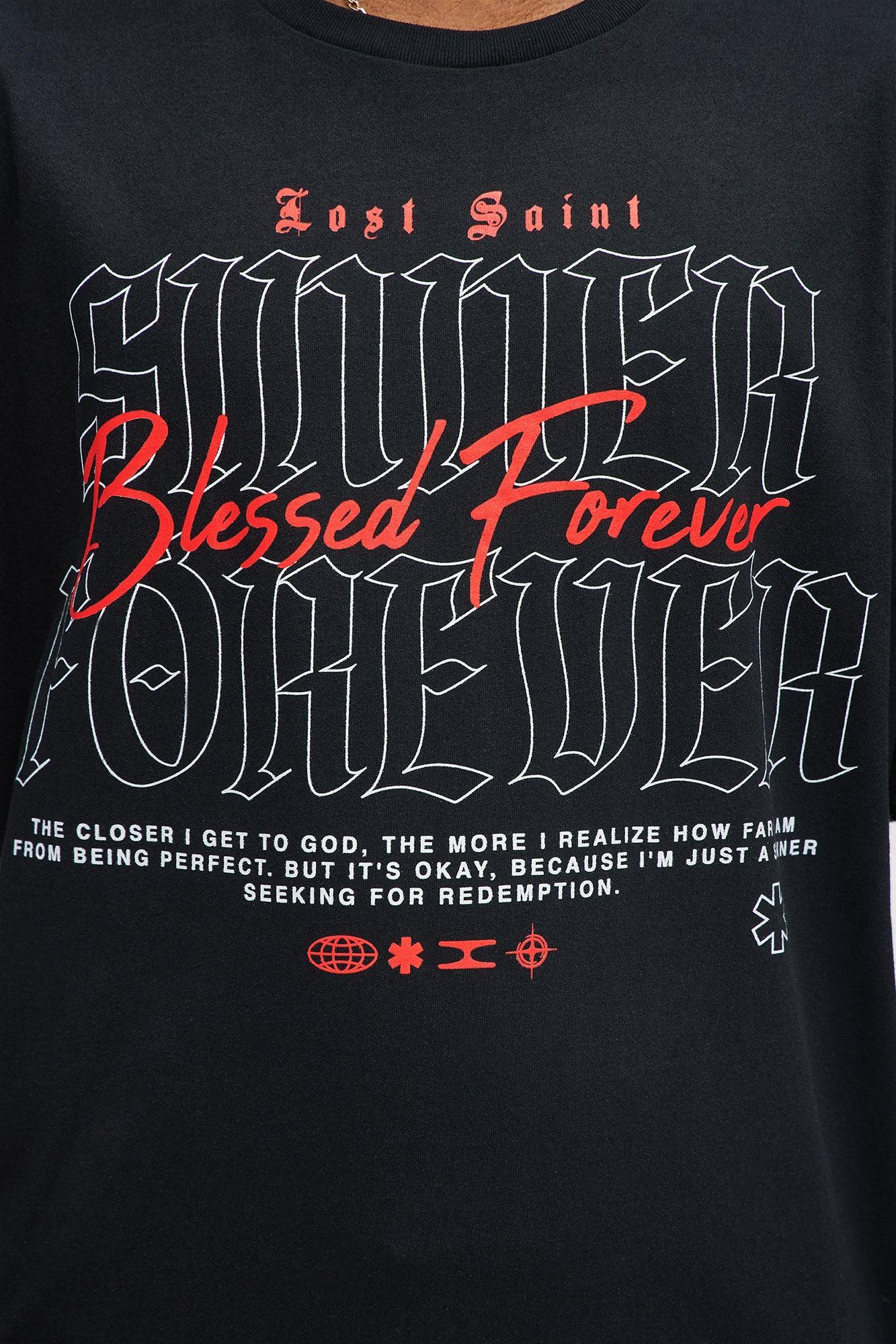Lost Saint Blessed Forever Oversized Short Sleeve Tee - Black Male Product Image