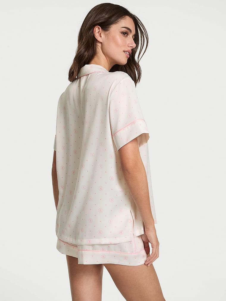 Glazed Satin Short Pajama Set Product Image