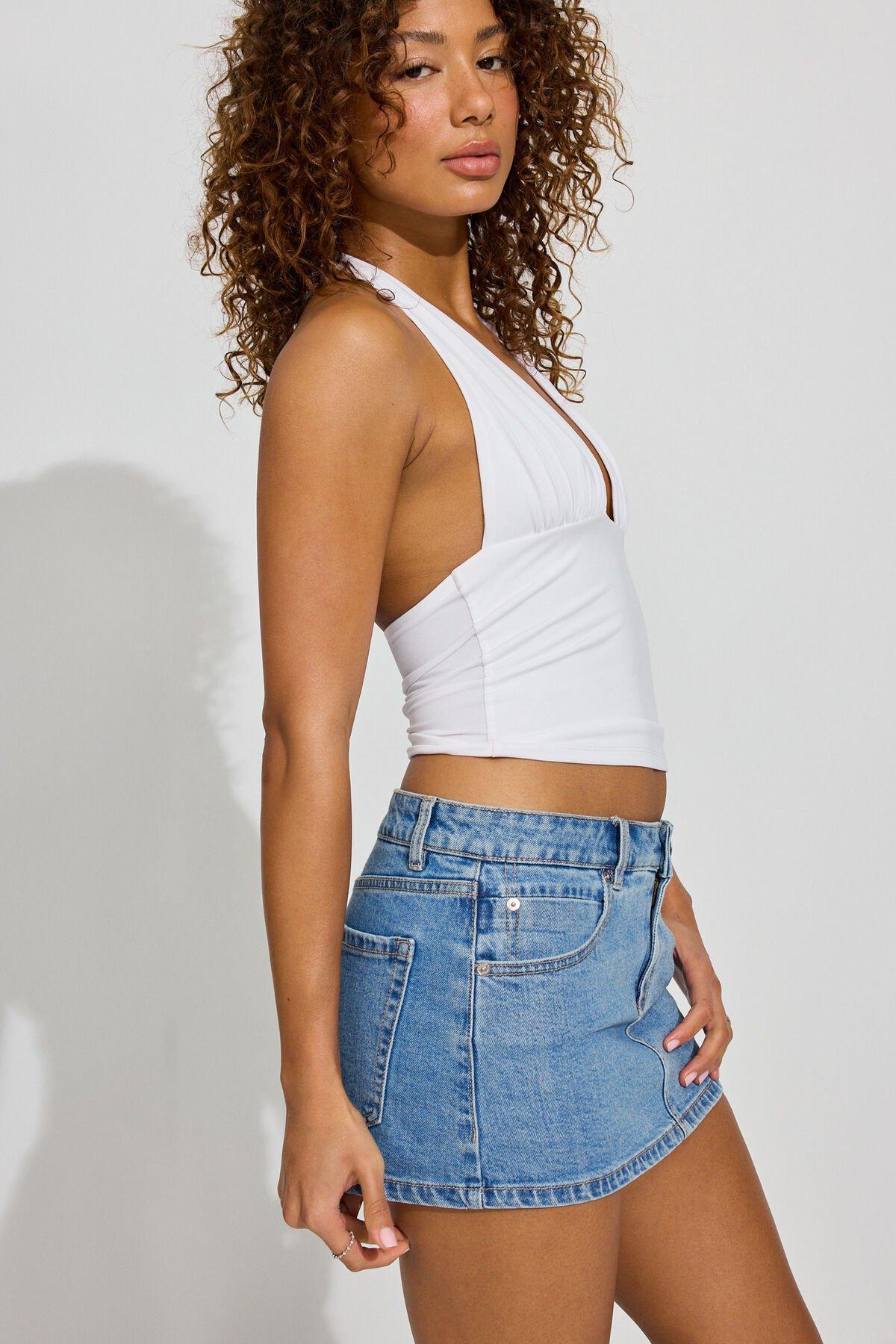 Denim Micro Skort Product Image