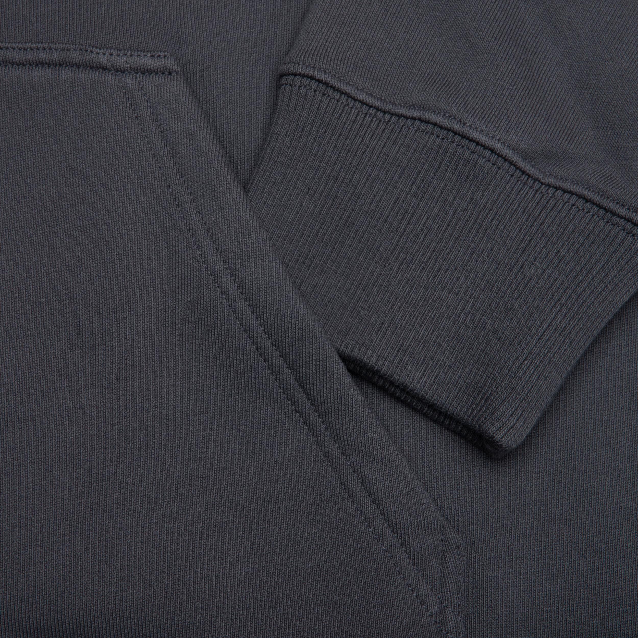 Mustang Cross Zip Up Hoodie - Washed Black Male Product Image