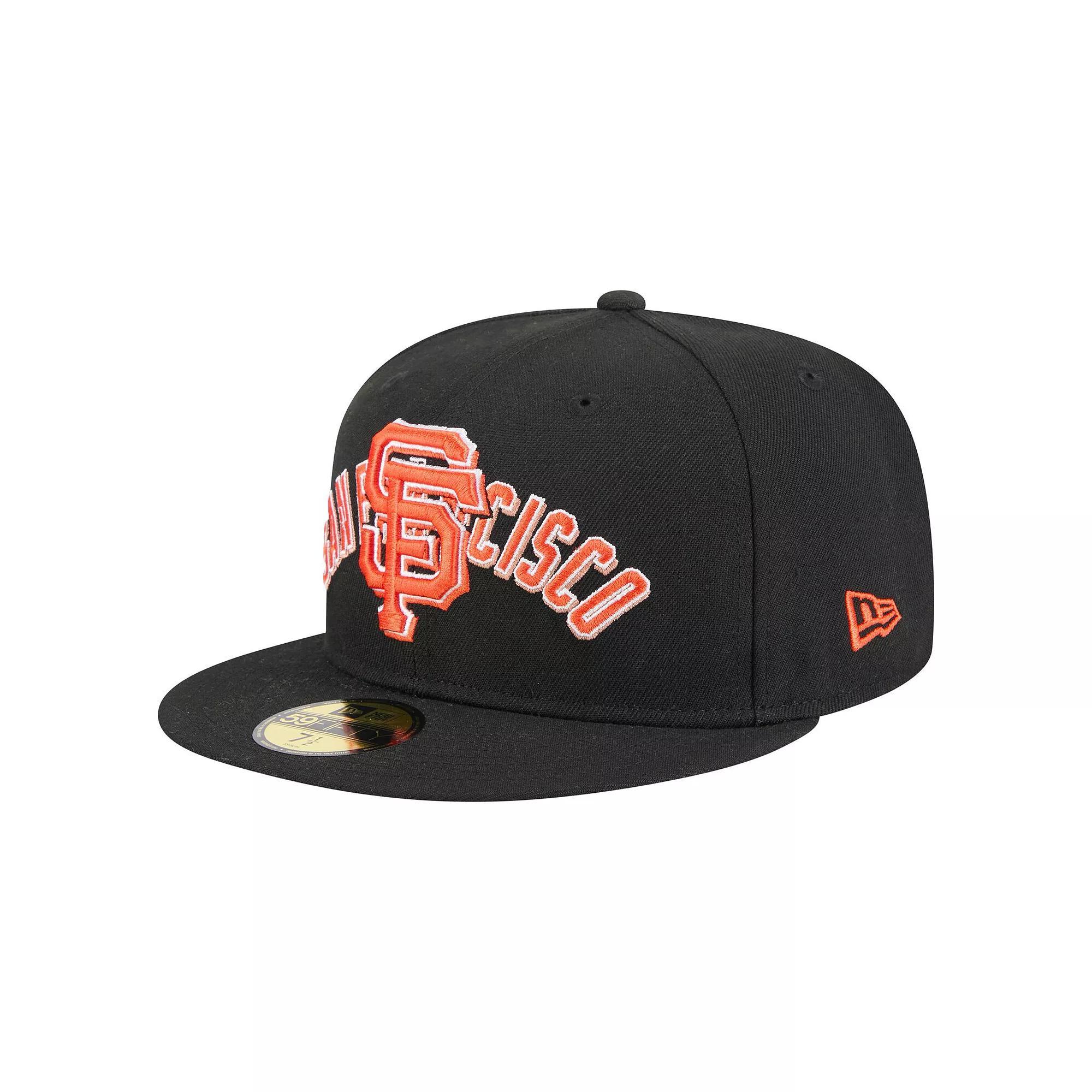Men's New Era Black San Francisco Giants Overlap 59FIFTY Fitted Hat,  Product Image