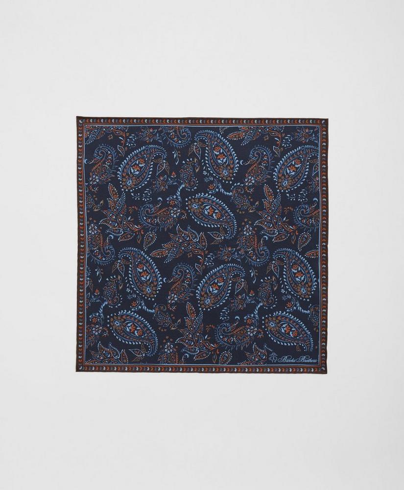 Large Paisley Silk Pocket Square Product Image