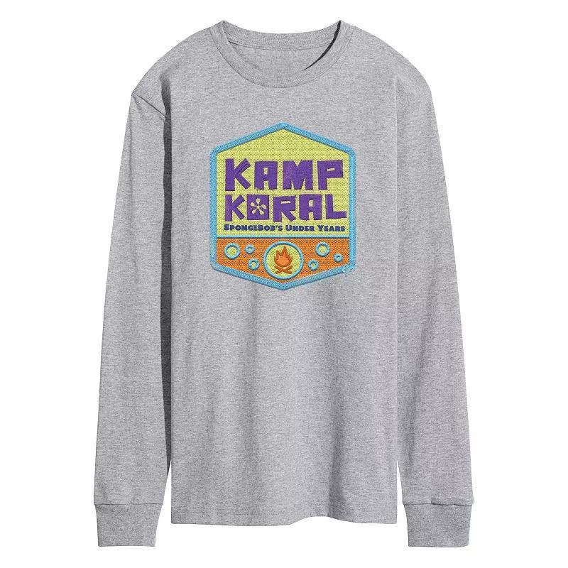 Men's SpongeBob SquarePants Kamp Koral Long Sleeve Graphic Tee, Size: XL, Black Product Image