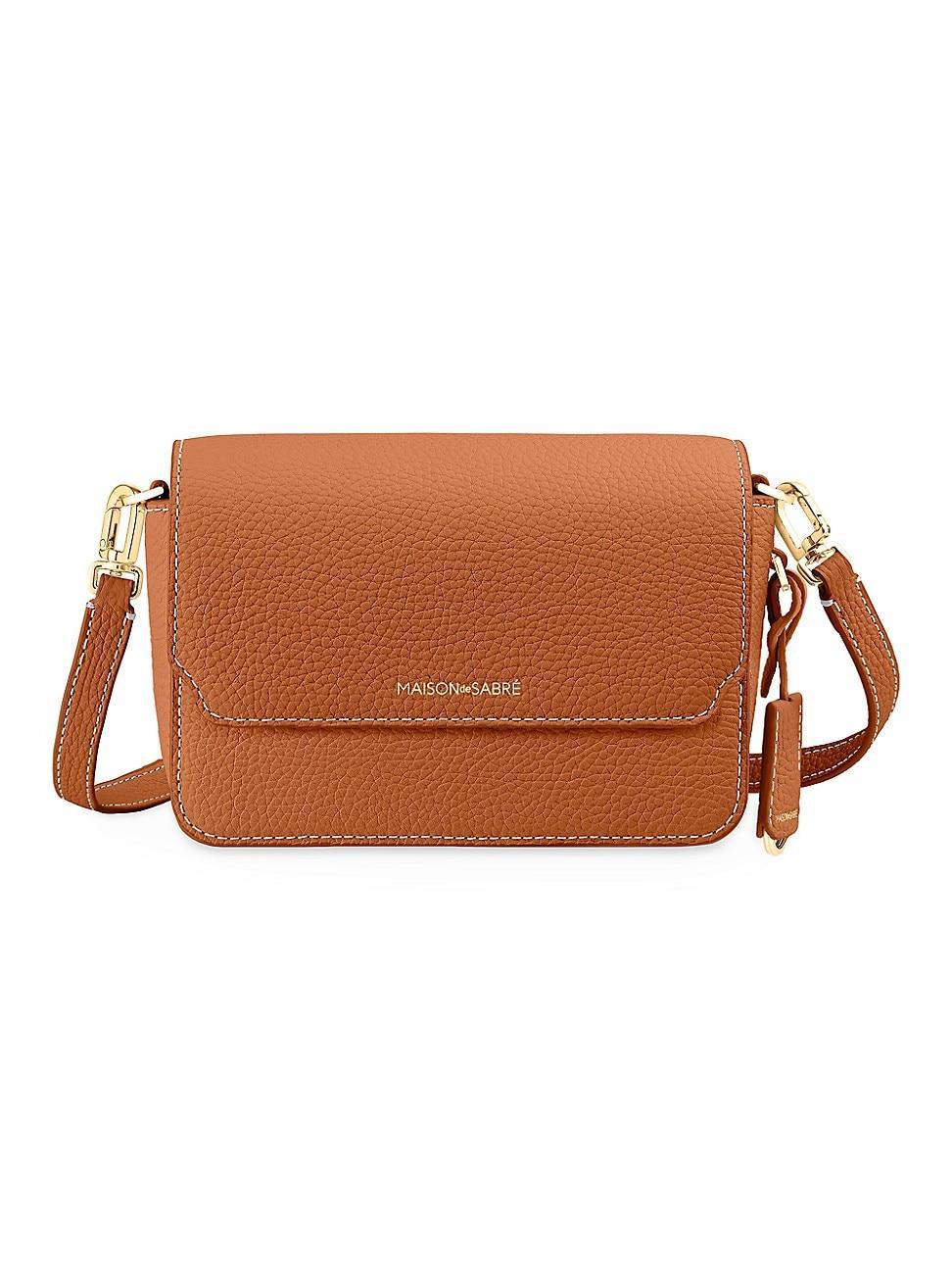 Womens Mini Leather Flap Bag Product Image